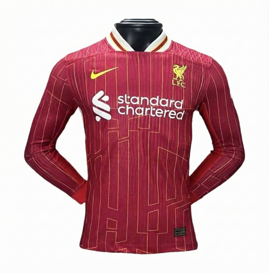 Liverpool Player Home Jersey 2024/2025 Long Sleeve