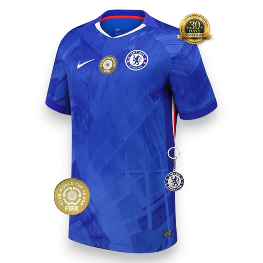 Chelsea Home Jersey 25/26 with World Champions - Patch